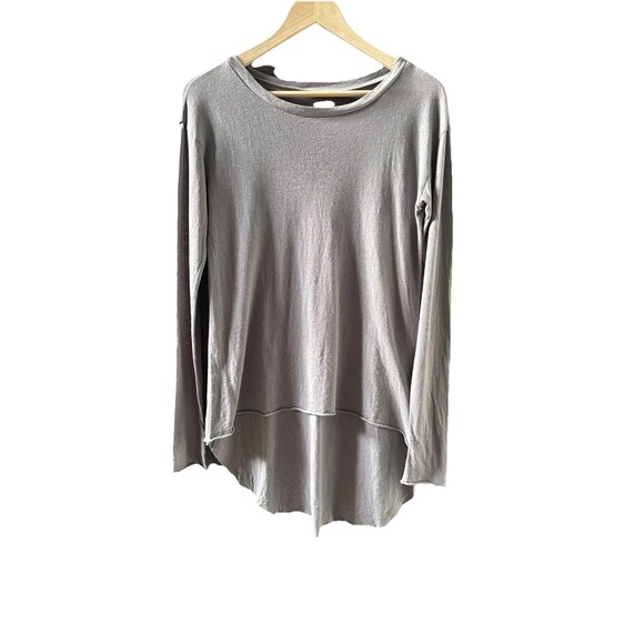 Frank & Eileen Size Small Tee Lab Long Sleeve High Low T-Shirt Gray Cotton - Picture 9 of 9